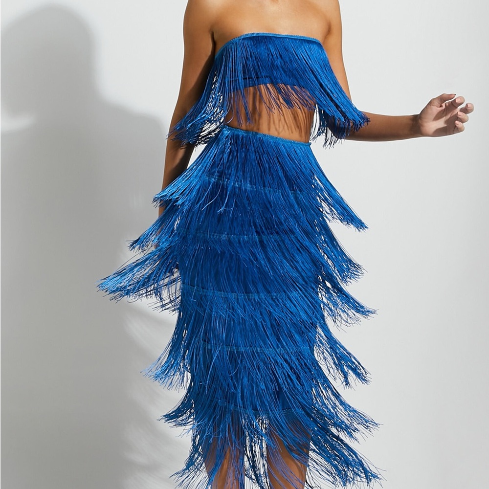 Showpo Amalee Two Piece Fringe Set